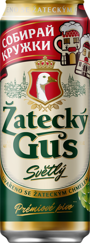 Пиво светлое ZATECKY GUS пастеризованное 4,6%, 0.45л, картинка