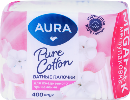Палочки ватные AURA Beauty, 400шт, вид