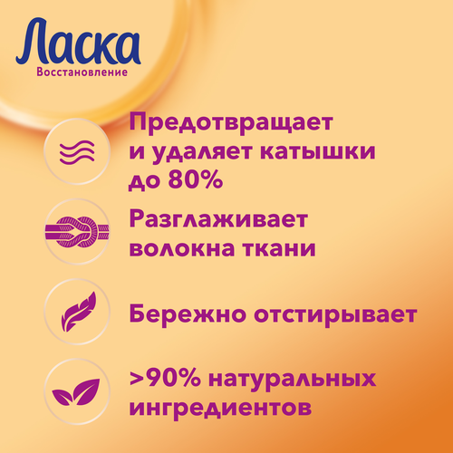 Гель для стирки ЛАСКА Уход и восстановление, 3л, фотография
