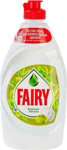 Средство для мытья посуды FAIRY Зеленое яблоко, 450мл, крупный план