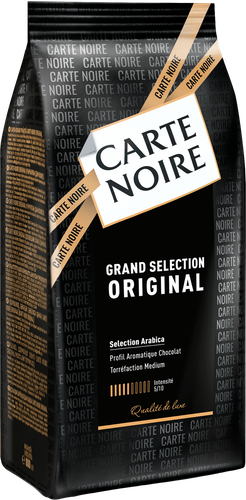 Кофе зерновой CARTE NOIRE натуральный жареный, 800г, крупный план