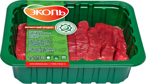 Бефстроганов говяжий ЭКОЛЬ, 400г, изображение