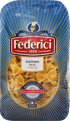 Макароны FEDERICI Бантики №66, группа А высший сорт, 400г, фото