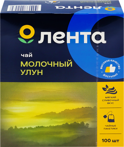 Чай зеленый ЛЕНТА Молочный улун китайский байховый, 100пак, фотография