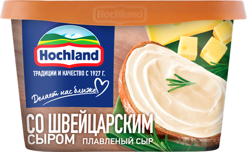 Сыр плавленый HOCHLAND со швейцарским сыром 50%, без змж, 400г, изображение