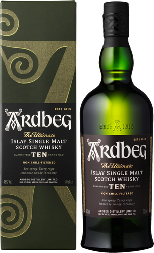 Виски ARDBEG Ардбег Шотландский односолодовый 10 лет, 46%, п/у, 0.7л, детальное фото