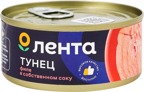 Тунец ЛЕНТА филе в собственном соку, 160г, картинка