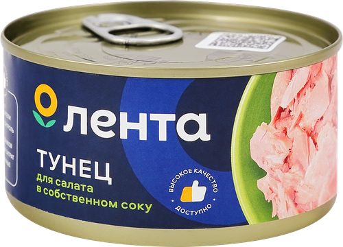 Тунец ЛЕНТА рубленный в собственном соку, 185г, детальное фото