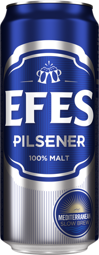 Пиво светлое EFES Pilsener пастеризованное, 5%, ж/б, 0.45 л, фото