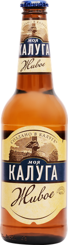 Пиво светлое МОЯ КАЛУГА Живое пастеризованное, 4,5%, 0.45л