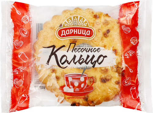 Кольцо песочное ДАРНИЦА классическое с обжаренным арахисом, 80г, детальное фото