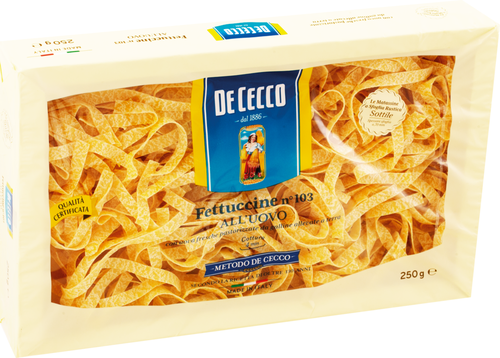 Макароны DE CECCO Fettuccine №103 яичные, 250г, детальное фото
