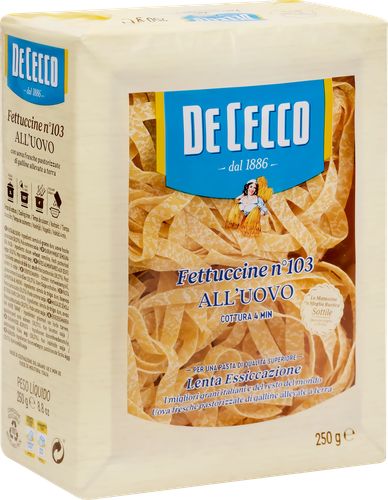 Макароны DE CECCO Fettuccine №103 яичные, 250г, фотография
