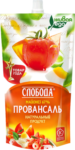 Майонез СЛОБОДА Провансаль 67%, 400мл, фото