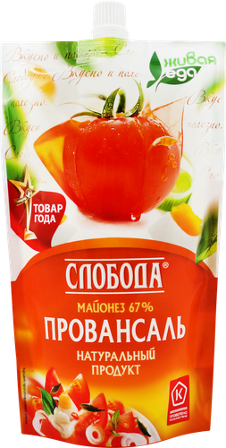 Майонез СЛОБОДА Провансаль 67%, 400мл, фотография