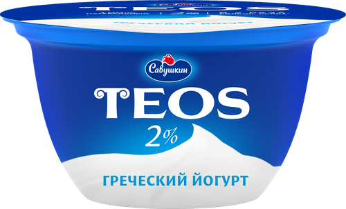 Йогурт TEOS Греческий 2%, без змж, 140г, картинка