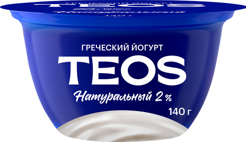 Йогурт TEOS Греческий 2%, без змж, 140г, изображение