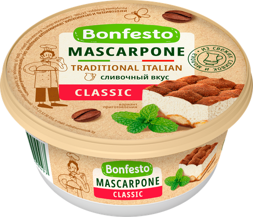 Сыр BONFESTO Маскарпоне 78%, без змж, 250г, фото