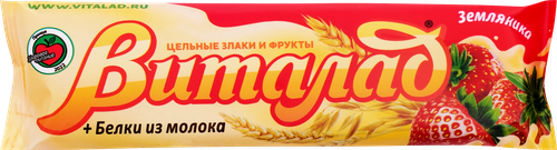 Батончик-мюсли ВИТАЛАД Земляничный, 40г, картинка