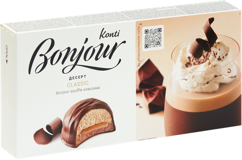 Десерт KONTI Бонжур souffle классика, 232г, вид
