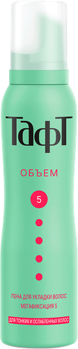 Пена для укладки тонких и ослабленных волос ТАФТ Объем, мегафиксация, 150мл, картинка