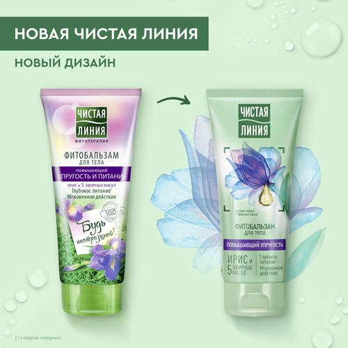 Фитобальзам для тела ЧИСТАЯ ЛИНИЯ Повышающий упругость, 200мл, вид