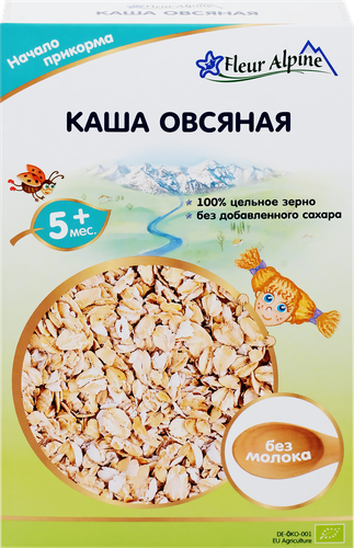 Каша овсяная FLEUR ALPINE безмолочная, с 5 месяцев, 175г, детальное фото