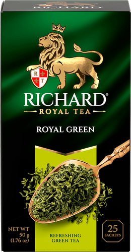 Чай зеленый RICHARD Royal Green Китайский байховый, 25пак, детальное фото