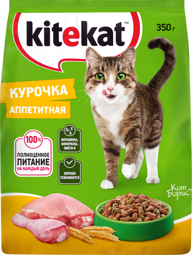 Корм сухой для кошек Kitekat Курочка аппетитная, 350г, фотография