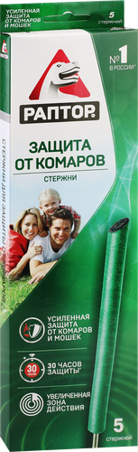 Стержень от комаров РАПТОР, 5шт, изображение