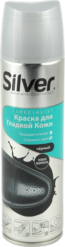 Краска для гладкой кожи SILVER черный, 250мл, картинка