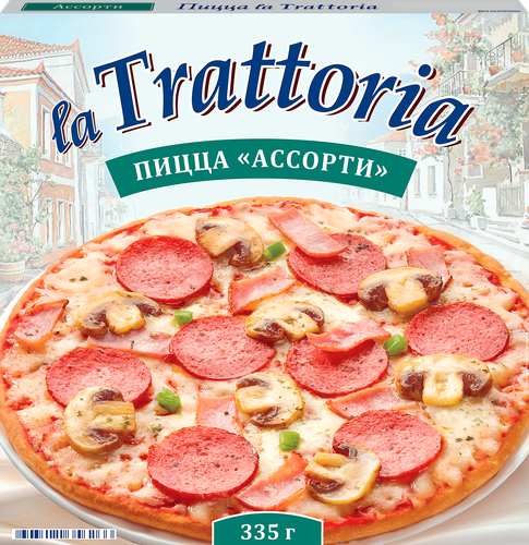 Пицца LA TRATTORIA Ассорти, 335г, фотография
