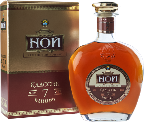 Коньяк НОЙ Классик КВ марочный 7 лет 40%, п/у, 0.5л, вид
