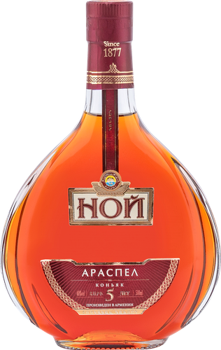 Коньяк НОЙ Араспел ординарный 5 лет 40%, п/у, 0.5л, вид