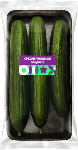 Огурцы тепличные гладкие среднеплодные, 600г, картинка