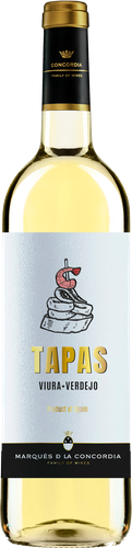 Вино MARQUES DE LA CONCORDIA TAPAS Виура Вердехо Кастилья белое сухое,  0.75л, вид