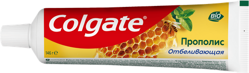 Зубная паста COLGATE Прополис отбеливающая с натуральными ингредиентами для бережного отбеливания зубов и сохранения здоровья десен, 100мл, фотография