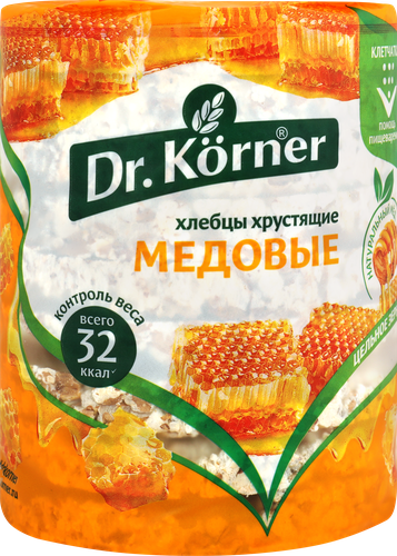 Хлебцы DR KORNER Злаковый коктейль медовый, 100г, детальное фото