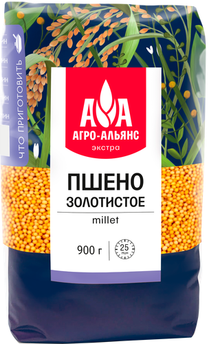 Пшено АГРО-АЛЬЯНС Экстра, 900г, детальное фото