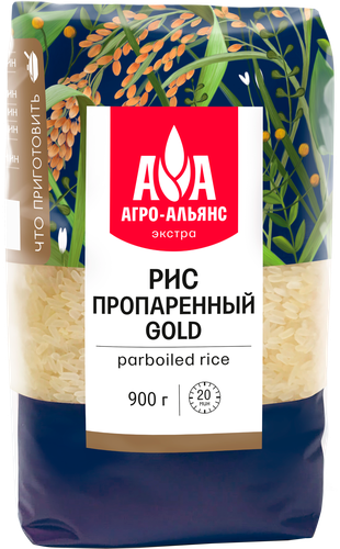 Рис пропаренный АГРО-АЛЬЯНС Gold, 900г, изображение