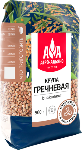 Крупа гречневая АГРО-АЛЬЯНС Экстра Элитная высший сорт, 900г, картинка