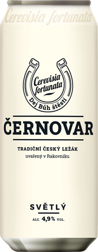 Пиво светлое CERNOVAR Классическое фильтрованное пастеризованное 4,9%, 0.5л, фотография