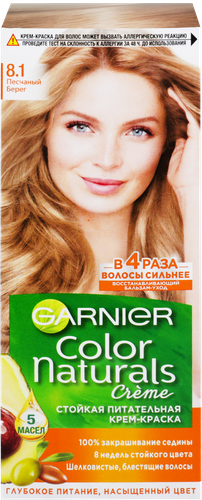 Краска для волос COLOR NATURALS 8.1 Песчаный берег, с 3 маслами, 110мл, вид