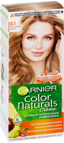 Краска для волос COLOR NATURALS 8.1 Песчаный берег, с 3 маслами, 110мл, вид