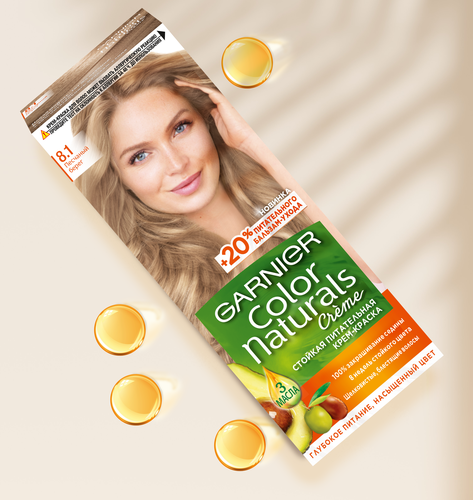 Краска для волос COLOR NATURALS 8.1 Песчаный берег, с 3 маслами, 110мл, изображение