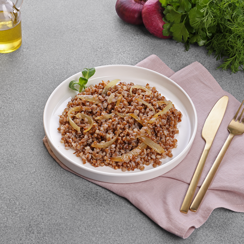 Каша гречневая с луком ЛЕНТА FRESH, весовая, фотография