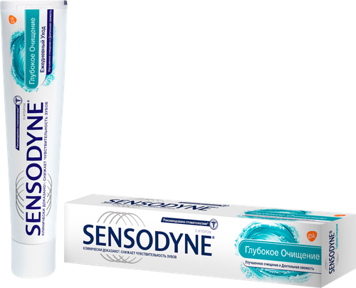Зубная паста SENSODYNE Глубокое очищение, для чувствительных зубов, 75мл, картинка
