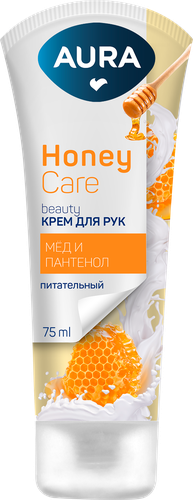 Крем для рук AURA Beauty питательный, с D-пантенолом и экстрактом меда, 75мл, вид