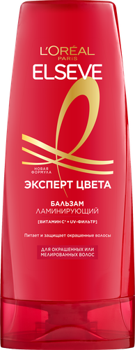 Бальзам-уход для окрашенных или мелированных волос ELSEVE Эксперт Цвета, 400мл, крупный план