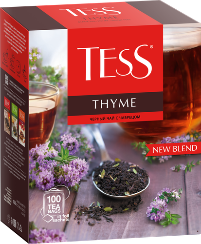 Чай черный TESS Thyme с чабрецом и цедрой лимона, 100пак, картинка